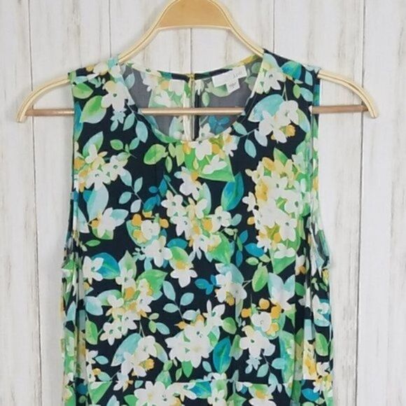 J. Jill Sleeveless Floral Printed Shift Dress - Picture 1 of 5